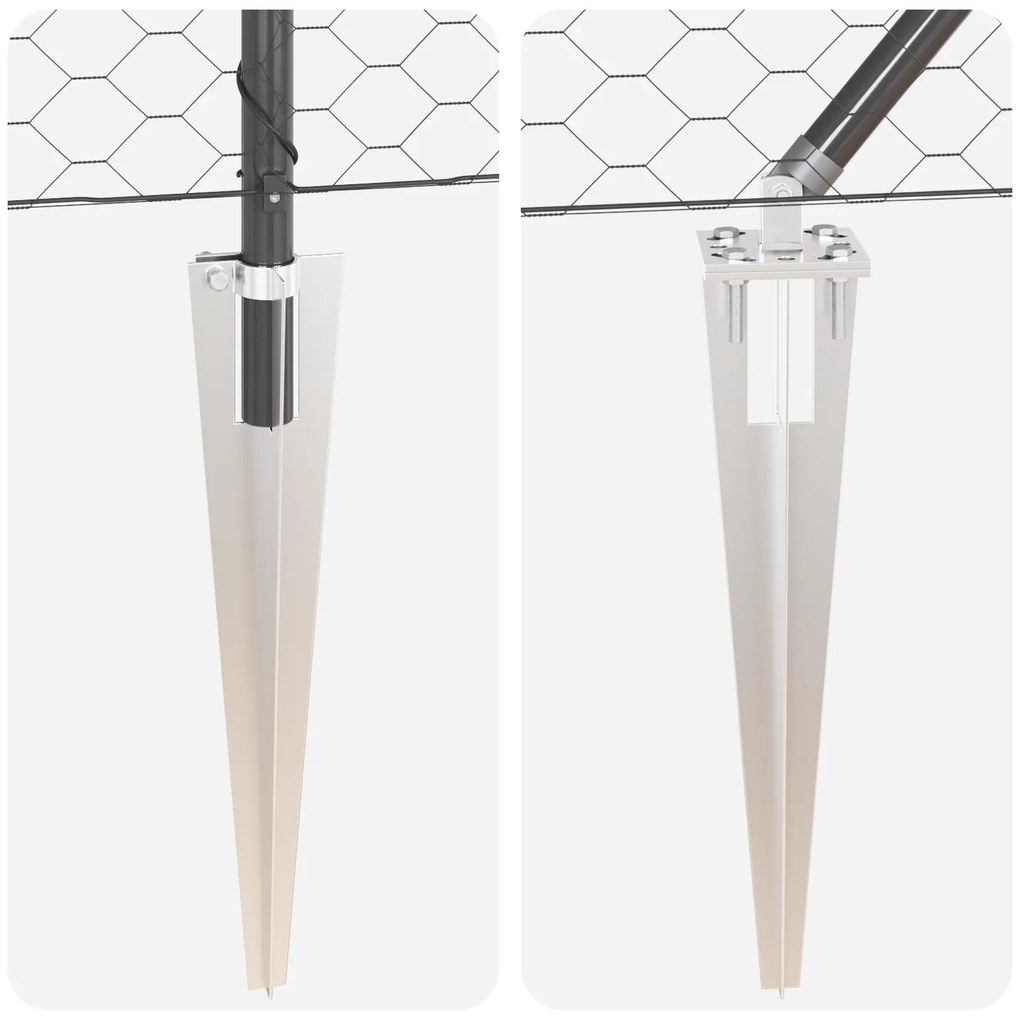 Cerca Hexagonal vidaXL Cinza 0.5x100 m Aço