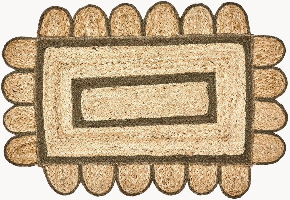 Tapete de entrada em juta artesanal Denta