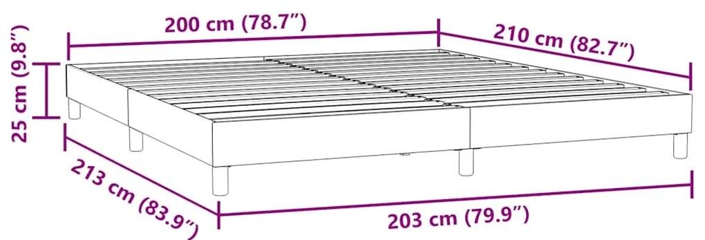 Estrutura de cama com colchão 200x210 cm veludo rosa