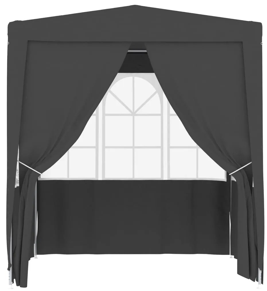 Tenda festas com paredes laterais 2,5x2,5m 90g/m² antracite