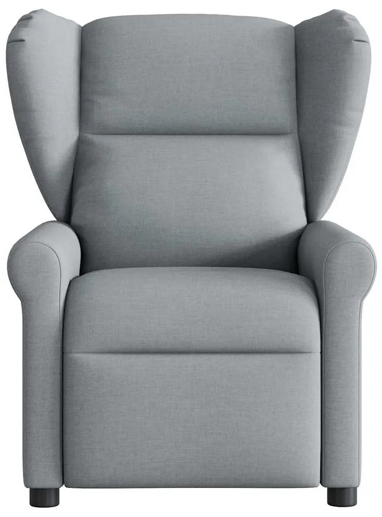 Poltrona de massagens reclinável elétrica tecido cinzento-claro