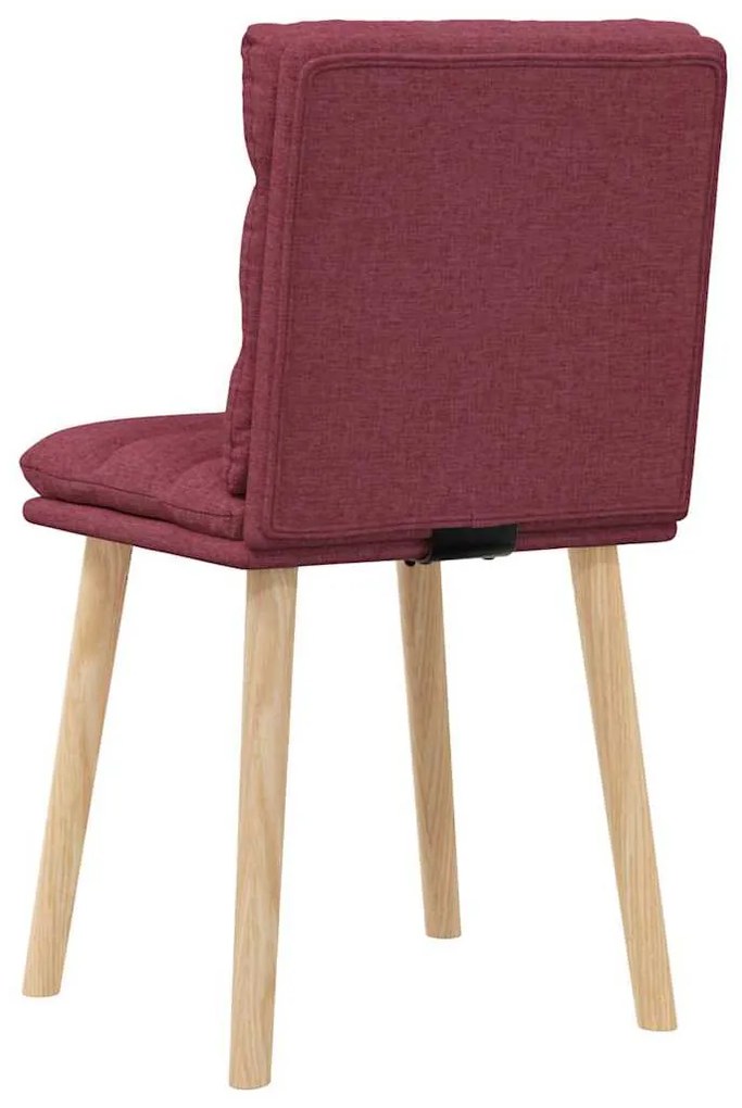 Cadeiras de jantar 2 pcs tecido vermelho tinto