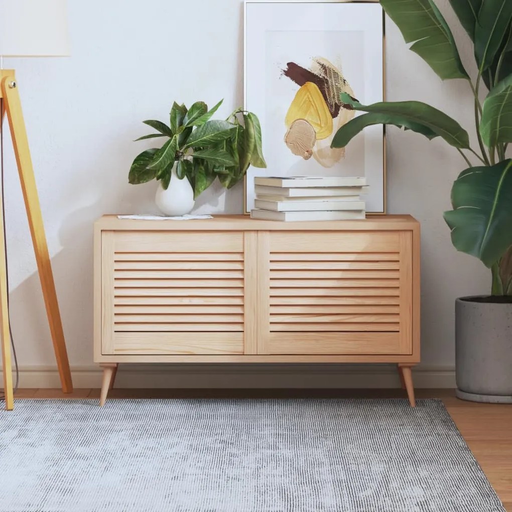 Portas de armário 2 pcs com design de persiana pinho maciço