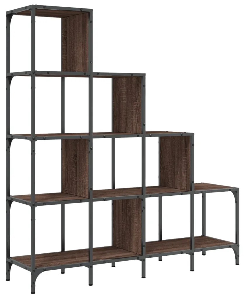 Estante 122x30x132 cm deriv. de madeira/metal carvalho castanho
