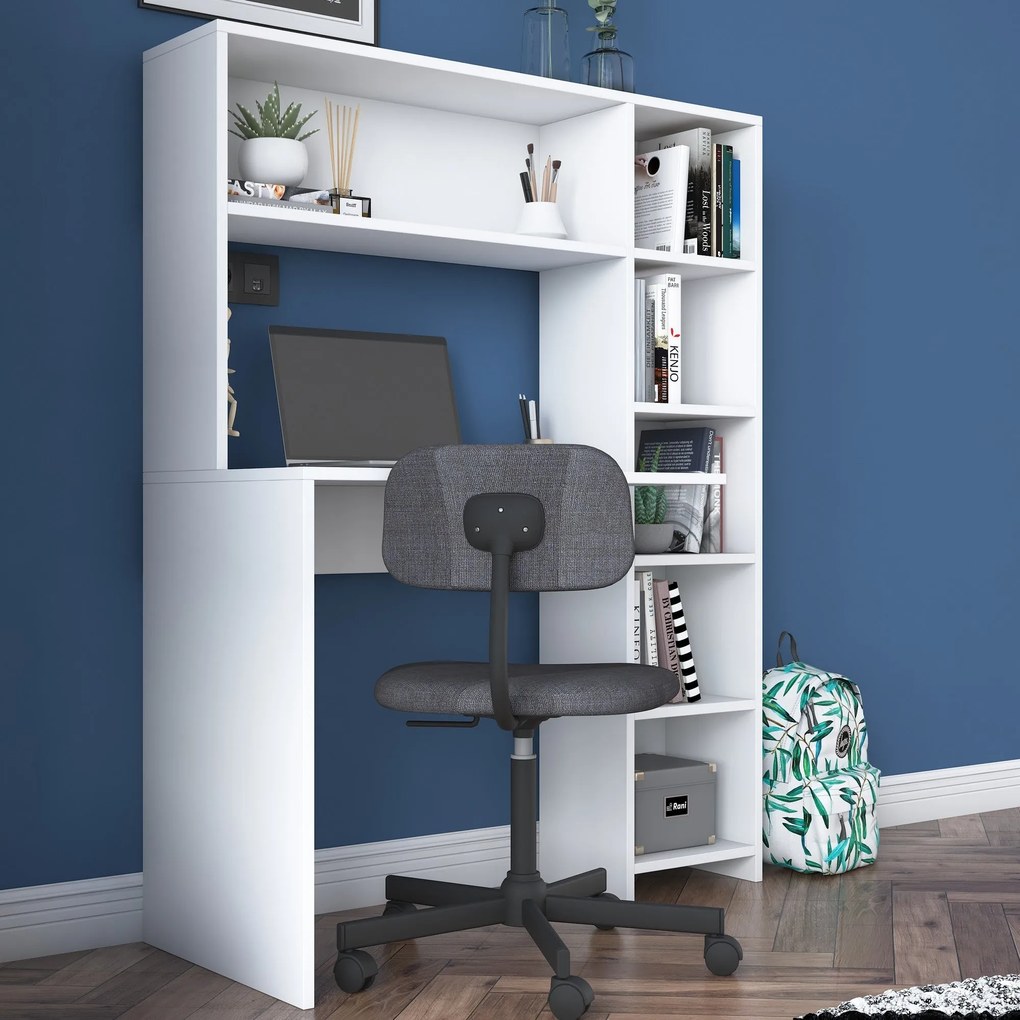 Secretária de Estudo HA104 – Branco – 113,2x141,8x40 cm