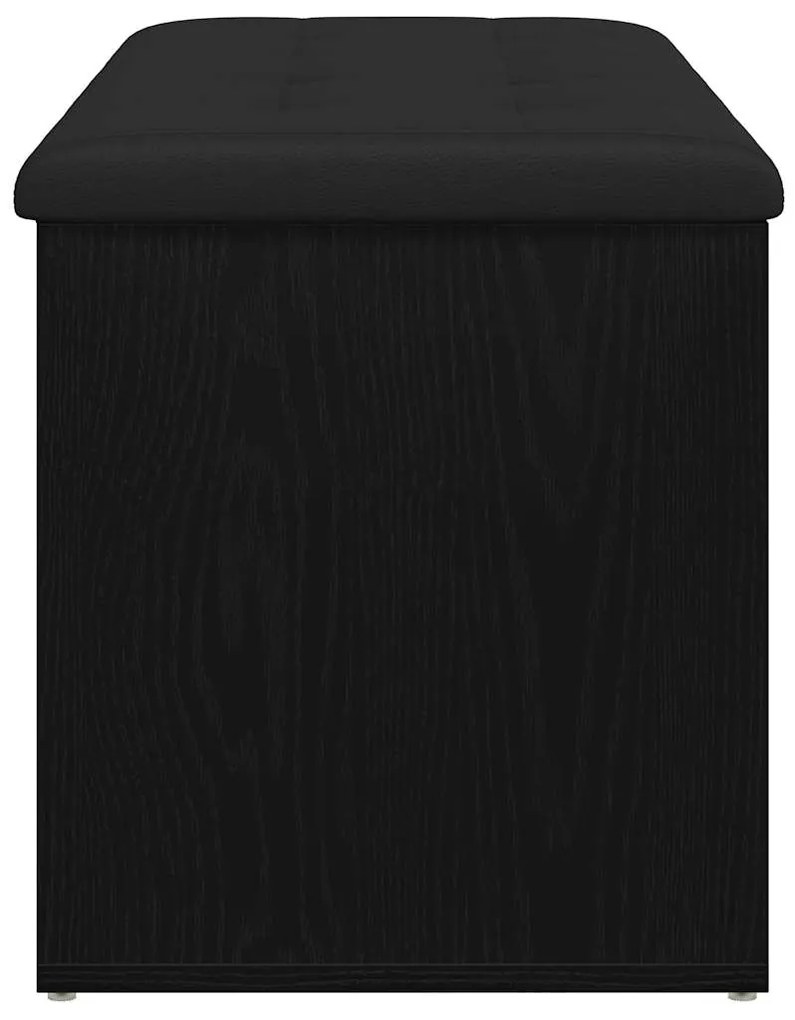 Banco de Armazenamento vidaXL Carvalho Preto 100x40x45 cm Madeira Reco