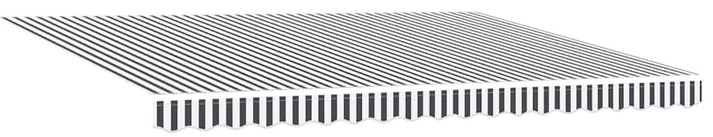 Toldo retrátil 4,5x3 m tecido e alumínio antracite e branco