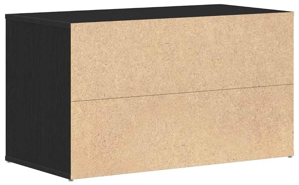 Banco de Hall vidaXL Preto Carvalho 80x40x45 cm Madeira de Engenharia