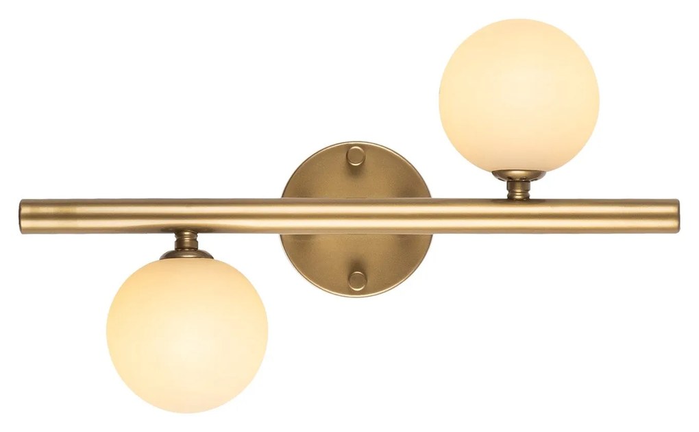 Candeeiro de Parede Domino – Dourado – 40 x 12 x 26 cm