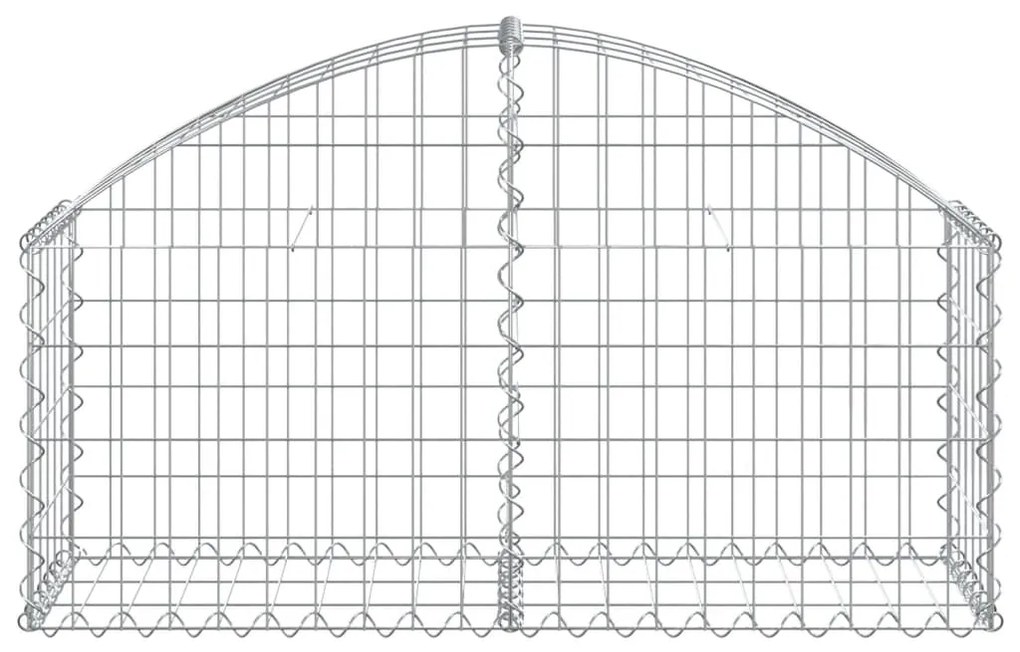 Cesto gabião arqueado 100x30x40/60 cm ferro galvanizado