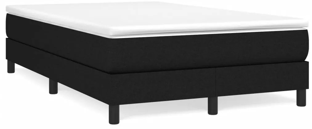 Cama boxspring com colchão 120x190 cm tecido preto