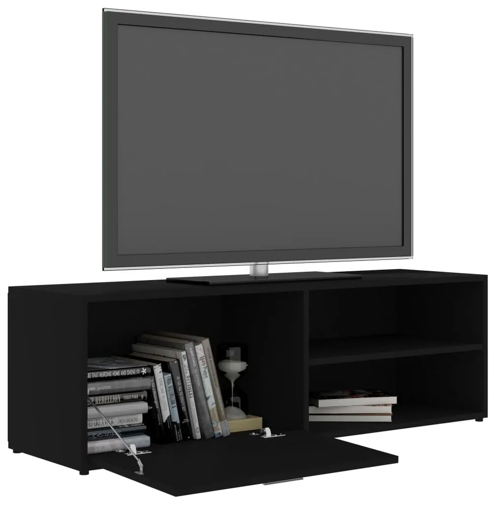 Móvel de TV 120x34x37 cm derivados de madeira preto