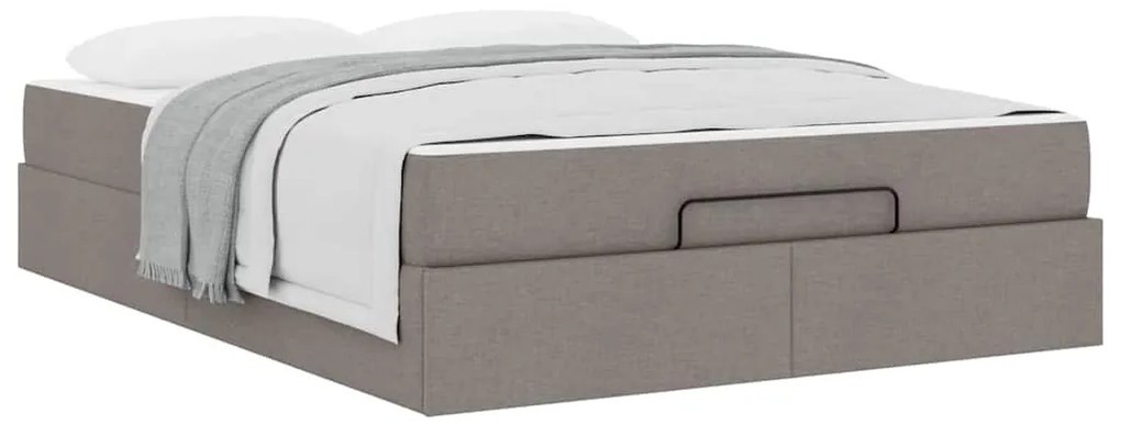 Estrutura da Cama Cinzento-acastanhado 160 x 200 cm tecido