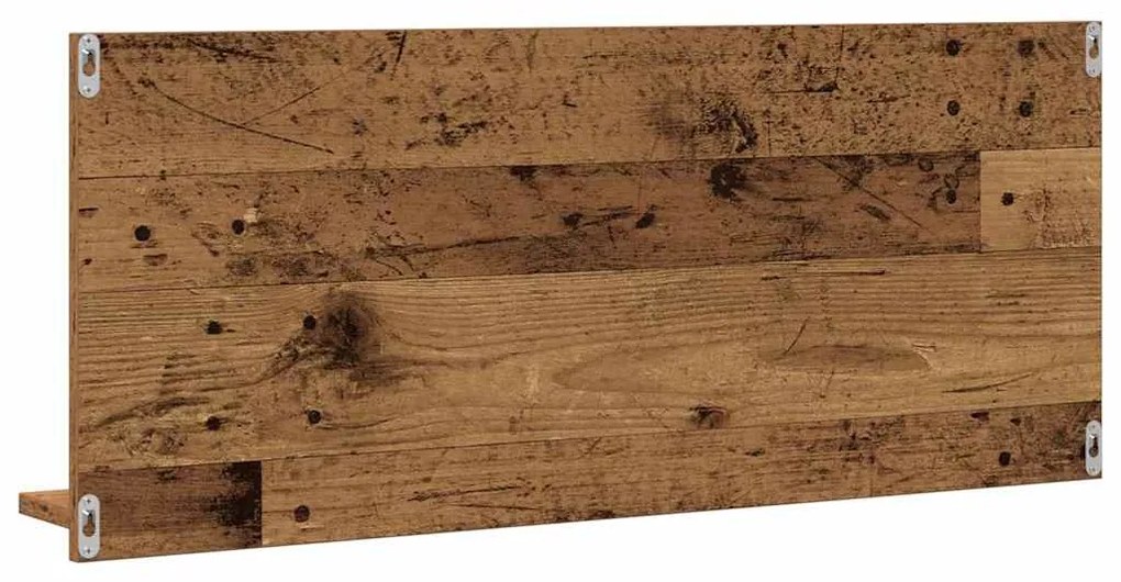 Espelho de Casa de Banho vidaXL de Madeira Antiga 90x10,5x37 cm em Com