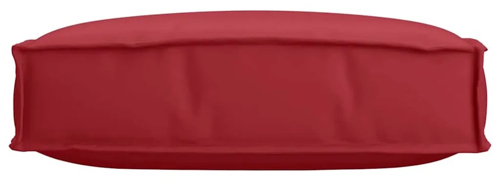 Almofada de Palete Para Assento Vermelha Vinho 60 x 60 x 12 cm Tecido