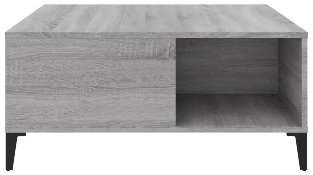Mesa de centro 80x80x36,5 cm derivados madeira cinzento sonoma
