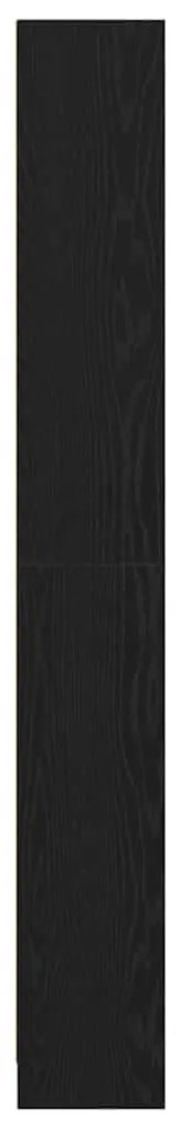 Estante de Carvalho Preto - 60 x 24 x 176 cm, Feita de Madeira de Enge