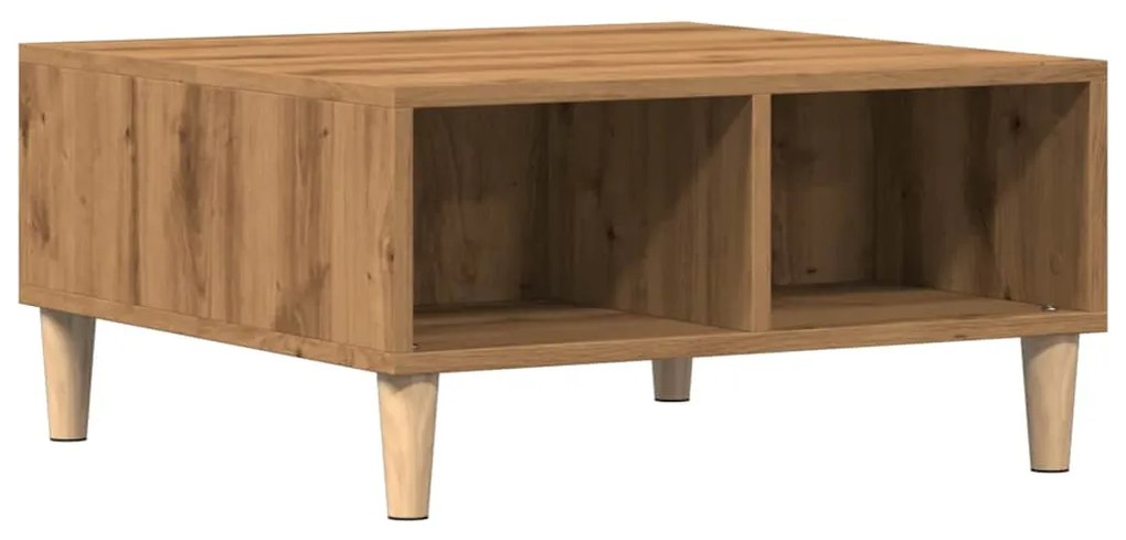 Mesa de centro 60x60x30 cm derivados madeira carvalho artisiano