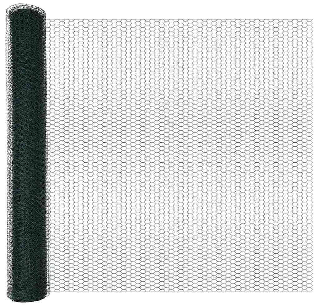 Cerca Hexagonal vidaXL Verde 1.2x100 m Aço