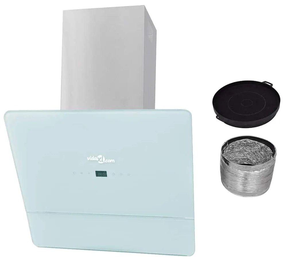 Exaustor 600 mm vidro temperado branco