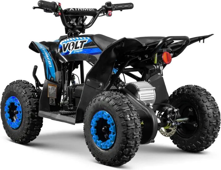Mini moto 4 elétrica infantil - VOLT 1000 W 36 V, com 3 velocidades reguláveis, c/ marcha atrás Azul