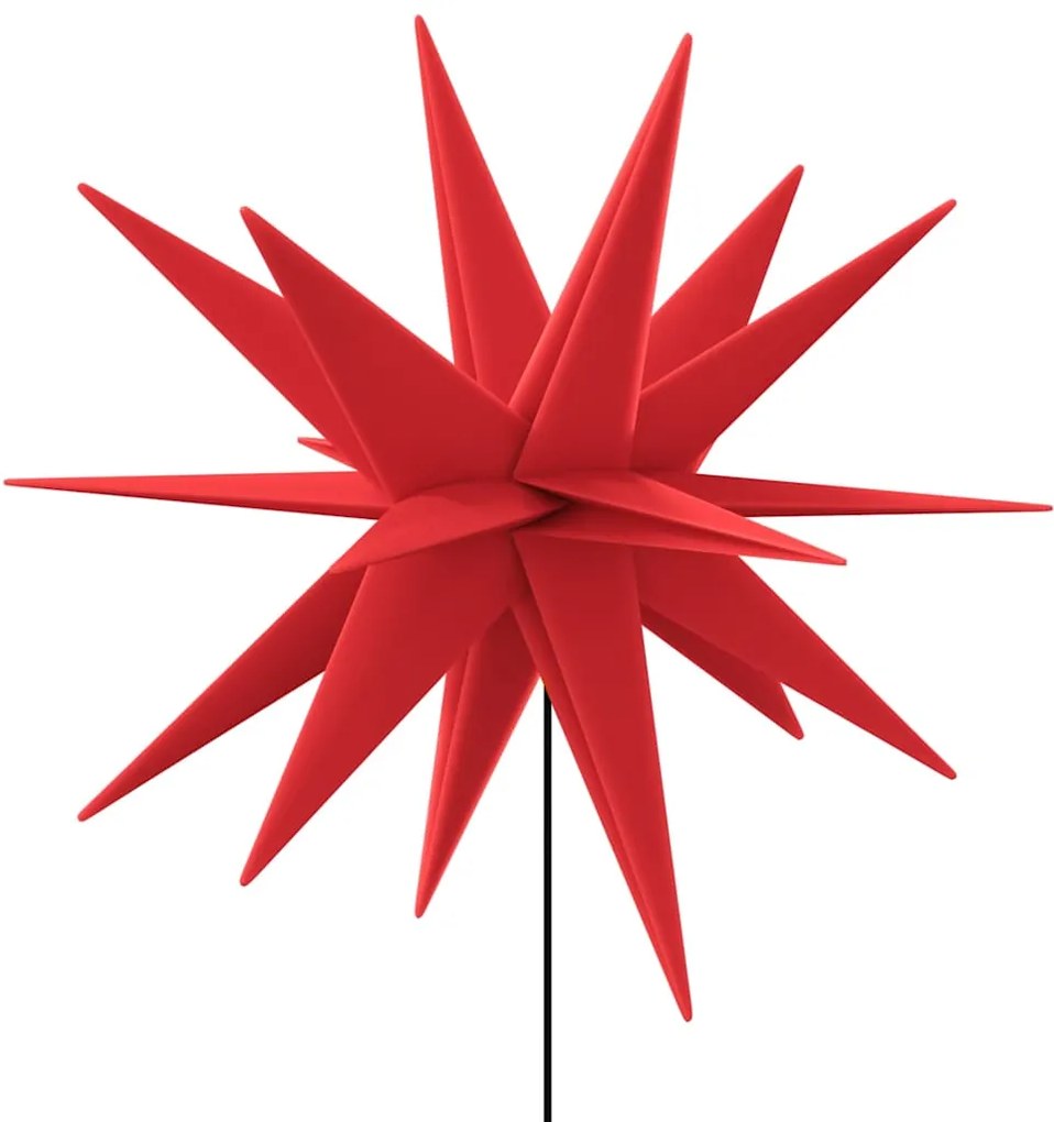 Luzes de Natal com espigões 3 pcs LED dobrável 35 cm vermelho