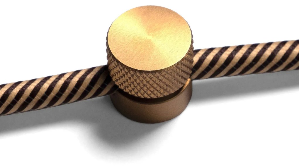 Sarè - Metal wall fairlead fixing for textile cable - Brushed bronze