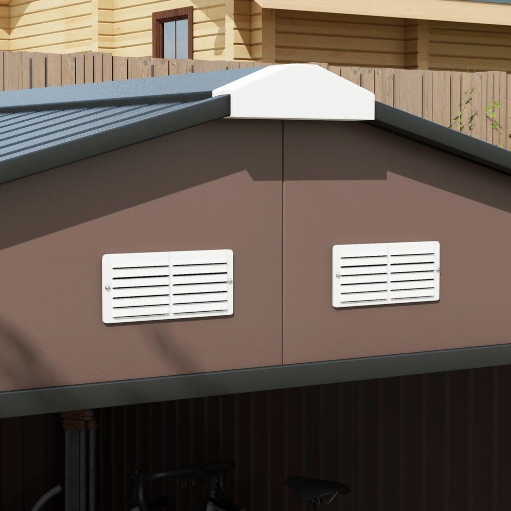 Abrigo de Jardim Metálico Modello Castagna – 12,4 m², 340x386x200 cm,