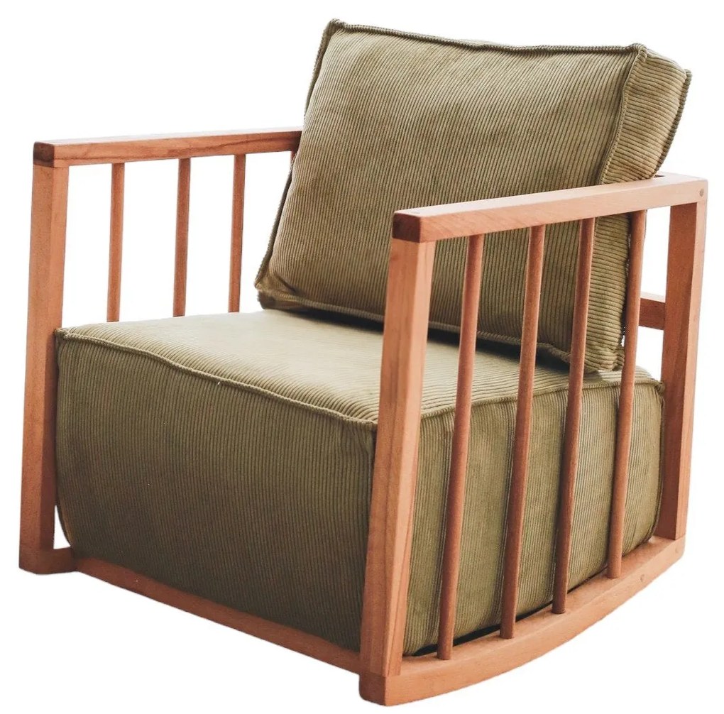 Cadeira Wing Sallanan – Khaki – 65x80x71 cm