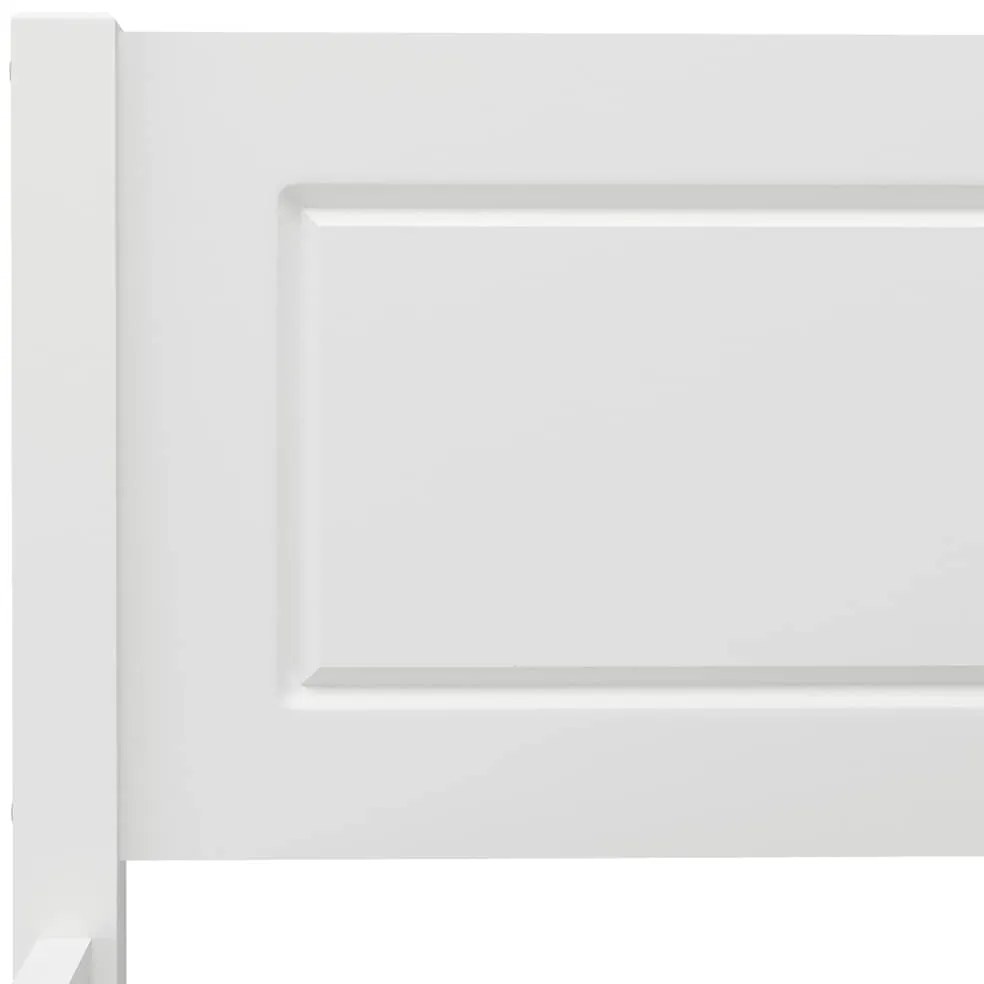 Estrutura de cama em pinho maciço 140x200 cm branco