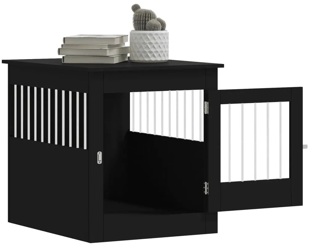 Móvel casota para cão 64,5x80x71 cm derivados de madeira preto