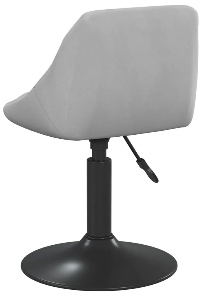 Cadeiras de jantar giratórias 4 pcs veludo cinzento-claro