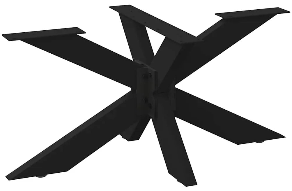 vidaXL Pé de mesa de centro em formato de aranha, preto, 98x58x(42-43) cm, aço