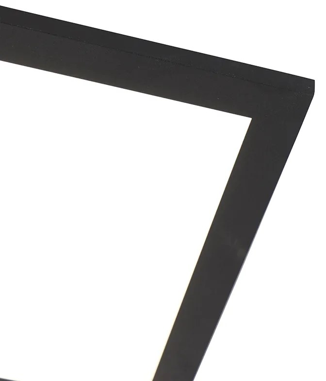 Candeeiro de teto moderno preto com LED 80 cm - Liv Moderno
