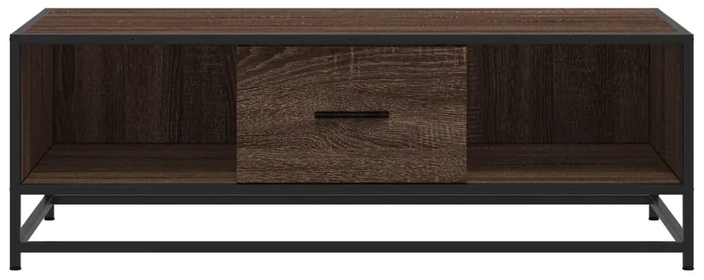 Mesa centro 100x57x35 cm deriv. madeira/metal carvalho castanho