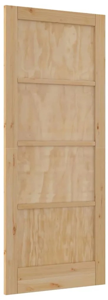 Porta Interior "ORKDAL" 83x202x4 cm Madeira Sólida Pinho