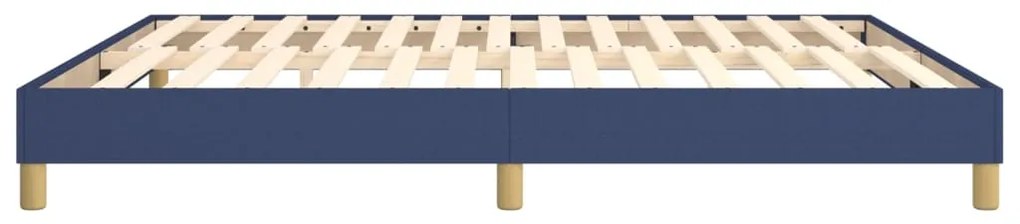 Estrutura de cama sem colchão 160x200 cm tecido azul
