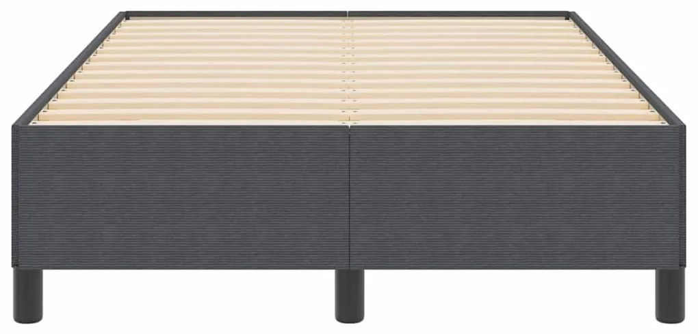 Cama vidaXL Cinza Escuro 120x200 cm Tecido Corduroy