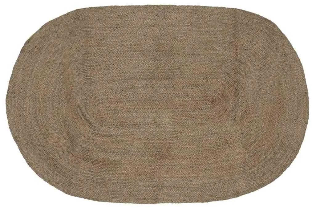 vidaXL Tapete Natural e Preto 300 x 300 cm Juta