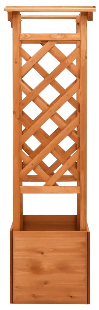 Vaso de treliça com arco 49x39x130 cm madeira de abeto