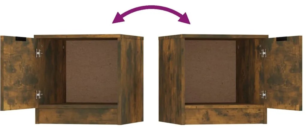Mesas de cabeceira 2 pcs 40x39x40 cm cor carvalho fumado