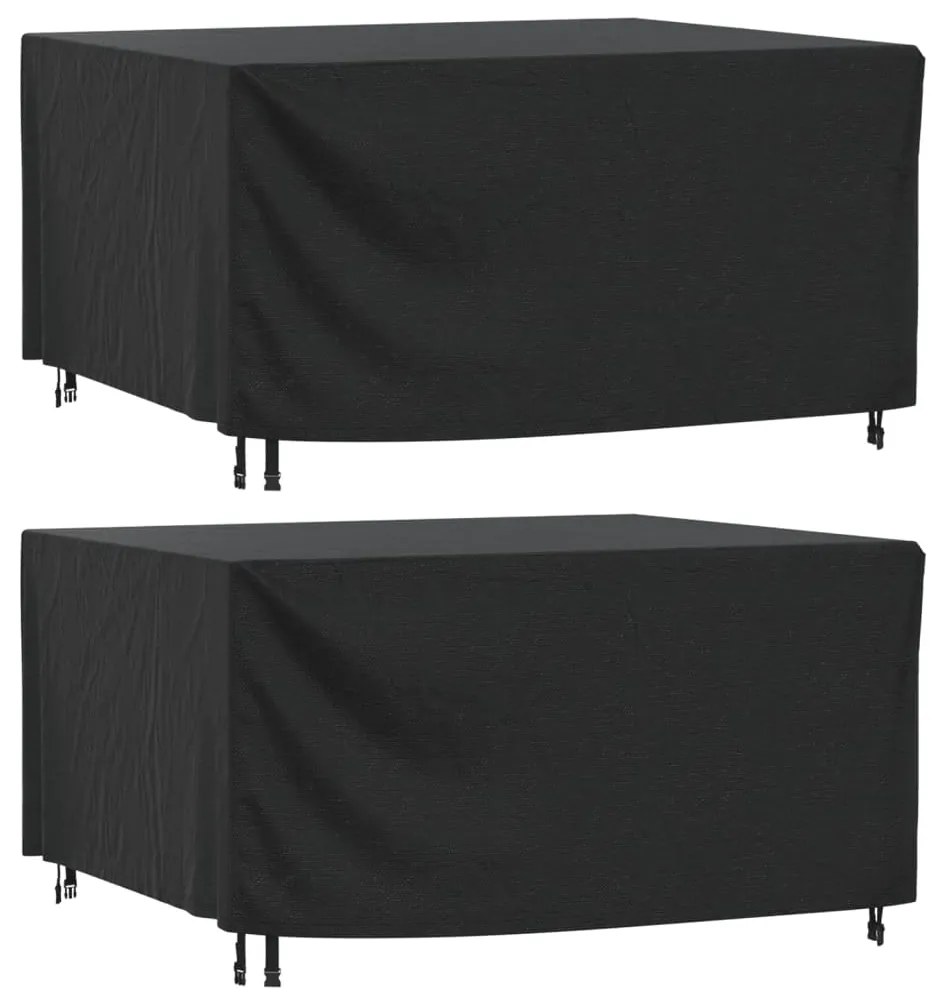 vidaXL Capas móveis de jardim 2pcs 180x140x90cm impermeável 420D preto