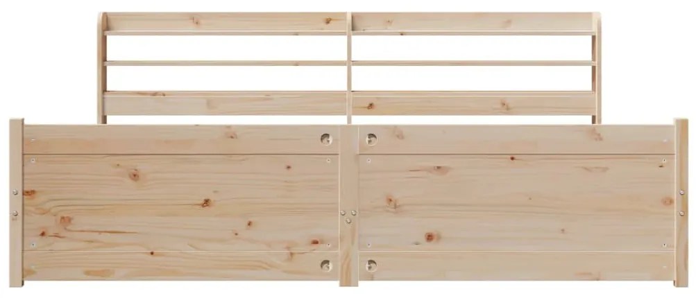 Estrutura de cama com cabeceira 180x200 cm pinho maciço