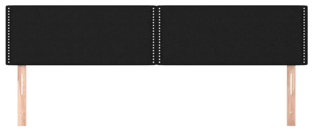 Cabeceira de cama 2 pcs tecido 80x5x78/88 cm preto
