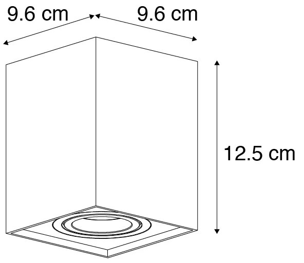LED Foco inteligente preto ajustável com Wi-Fi GU10 - Quadro Up Moderno,Design