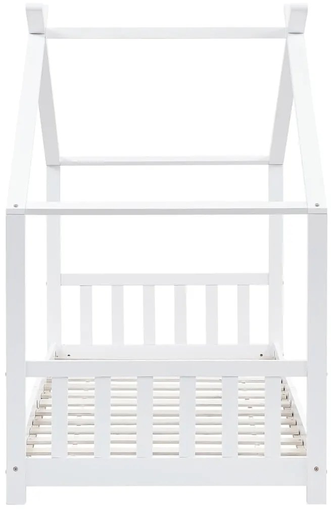 Estrutura de cama para crianças 90x200 cm pinho maciço branco