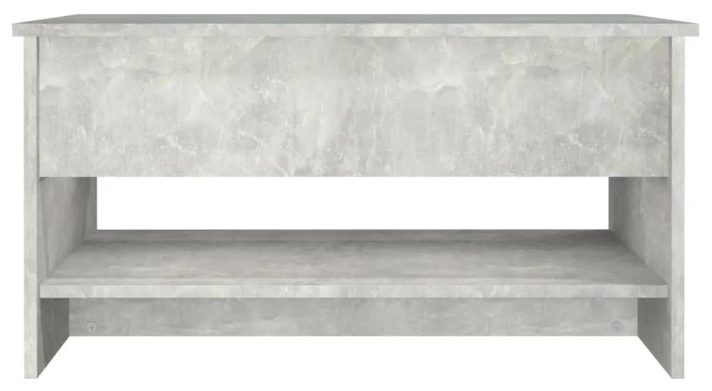 Mesa de centro 80x50x40cm derivados de madeira cinzento cimento