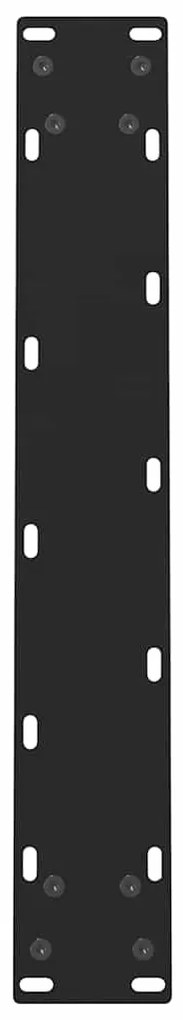 Pés para mesa de jantar pretos 2 peças 60x(72-73) cm aço