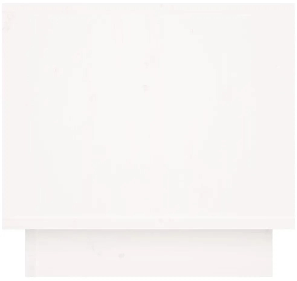 Mesa de cabeceira 35x34x32 cm madeira de pinho maciça branco