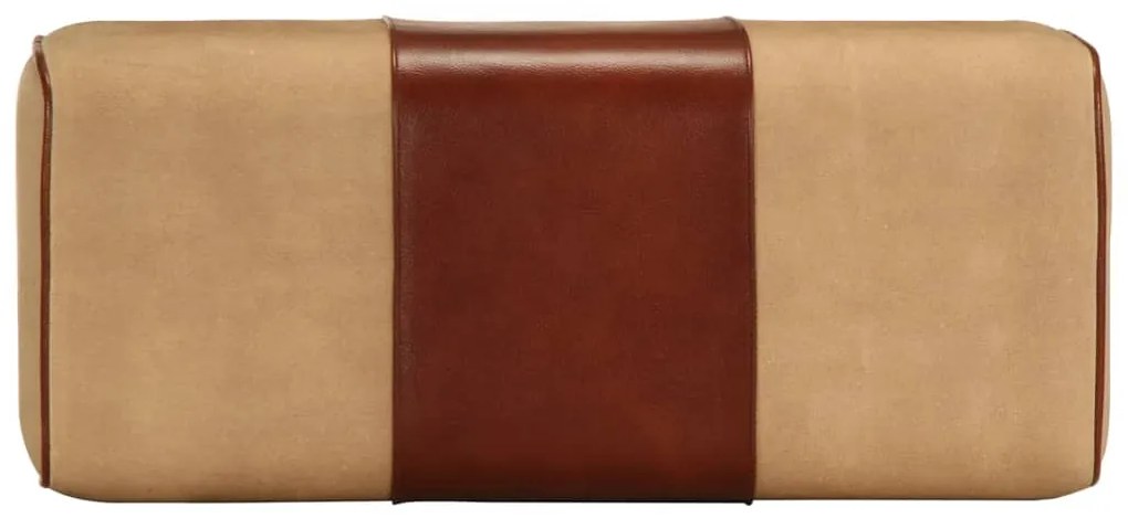 Boque de ginásio 58 cm couro genuíno castanho/mangueira maciça